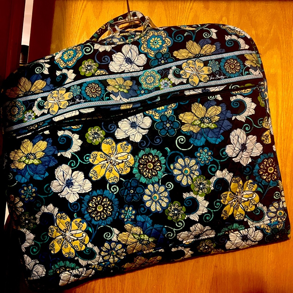 Vintage Vera Bradley Hanging Garment Bag - Mod Floral Blue